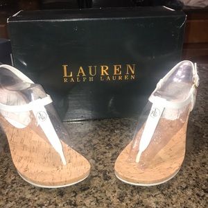 Ralph Lauren Reyes White Wedges